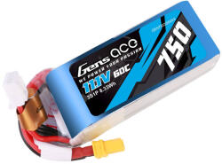 Gens ace 750mAH 11.1V 60C 3S1P Lipo akkumulátor XT30 csatlakozóval (GEA7503S60X3)