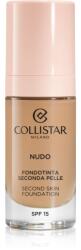 Collistar NUDO Second Skin Foundation SPF 15 világosító hidratáló make-up kisimító hatással árnyalat 4N Sabbia 30 ml