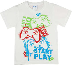 Asti Rövid ujjú fiú póló játékkonzolos mintával - pindurka