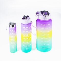 TOO KT-399 3in1 kulacs, 2.000ml+900ml+280ml-es színátmenetes motivációs kulacs idézetekkel és időskálával (KT-399)