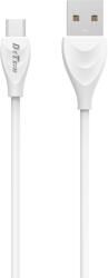 DeTech Кабел за данни DeTech DE-24M, Micro USB, 1.0m, Бял - 14126 (14126)