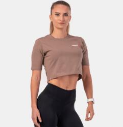 NEBBIA Minimalist Logo Brown Crop Top - NEBBIA S