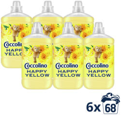 Coccolino Happy Yellow öblítőkoncentrátum 6x1700 ml (408 mosás)
