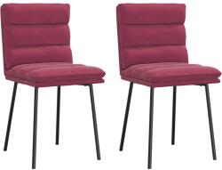 vidaXL 2 db bordó bársony étkezőszék (4101287) - vidaxl