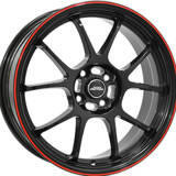 Inter Action PHOENIX Fényes fekete Piros 4/98 16x7 ET37 58, 1 - teligumi