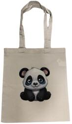  Panda-fehér vászontáska (PND01)