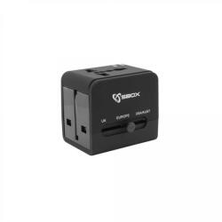 SBOX TA-23 Utazó/travel adapter USB töltő - axxialshop