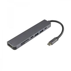 SBOX Type-C - HDMI / USB /SD / TF multiport adapter 7 az 1ben
