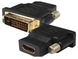 SBOX DVI A - HDMI M/F adapter, aranyozott