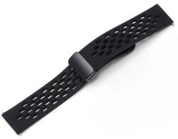  Curea neagră perforata, silicon, inchidere magnetica pentru smartwatch