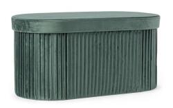 Bizzotto Banca catifea verde Jocelyn 76x38x38 cm (0730187) Canapea