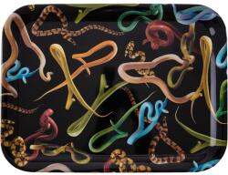 Seletti Tavă de servire TOILETPAPER SNAKES, 32 x 43, 5 cm, negru, Seletti (SLT19035) Tava