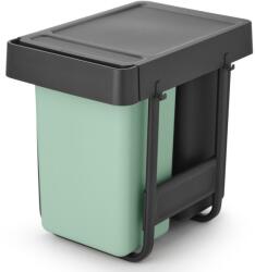 Brabantia Coș de gunoi integrat SORT & GO 2x 15 l, gri închis / verde jad, plast, Brabantia (BRAB232503) Cos de gunoi