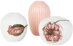 Kähler Vază mini HAMMERSHOI POPPY set de 3 buc, nude/alb, Kähler (KHL693015)
