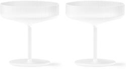 ferm LIVING Pahar pentru șampanie RIPPLE 150 ml, set de 2 buc, alb, ferm LIVING (FERM1104269321) Pahar