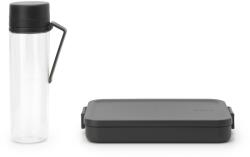 Brabantia Set cutie de prânz și sticlă de apă MAKE & TAKE, gri închis, Brabantia (BRAB206689)