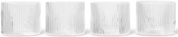 ferm LIVING Pahar de apă RIPPLE 200 ml, set de 4 buc, transparent, ferm LIVING (FERM1104264664) Pahar