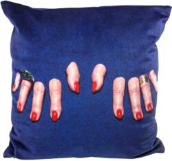 Seletti Pernă TOILETPAPER FINGERS, 50 x 50 cm, albastru, Seletti (SLT02311)