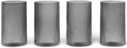ferm LIVING Set pahare pentru aperitiv RIPPLE 140 ml, set de 4 buc, gri, ferm LIVING (FERM1104264041) Pahar