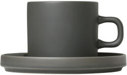 blomus Cană pentru cafea cu farfurioară PILAR, set de 2 buc, 200 ml, kaki, Blomus (BM63909)