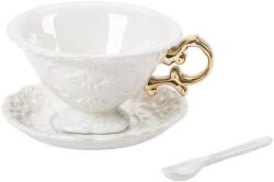 Seletti Ceașcă pentru ceai cu farfurie și lingura I-WARES, auriu, Seletti (SLT09868)