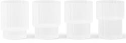 ferm LIVING Pahar de apă RIPPLE 200 ml, set de 4 buc, alb, ferm LIVING (FERM1104269322) Pahar