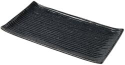MIJ Platou de servit CONTOUR 24 x 15 cm, negru, ceramică, MIJ (MIJC0361) Tava