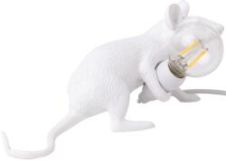 Seletti Lampă de masă cu mufă USB MOUSE LIE DOWN, 8 cm, alb, Seletti (SLT15222)