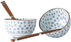 Made in Japan Bol de masă SNOWFLAKE, set de 2 buc, 500 ml, cu bețișoare, MIJ (MIJC6880) Serviciu de masa