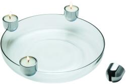 Philippi Suport pentru lumânări ARENA 30 cm, pentru 4 lumânări, cu bol, argintiu, Philippi (PHP123076)