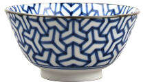 Made in Japan Bol de servit INDIGO IKAT HERRINGBONE 13 cm, 350 ml, MIJ (MIJC6426D) Castron
