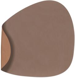 LIND DNA Covoraș de masă CURVE NUPO 37 x 44 cm, față-verso, trufă / vechi roz, piele, LIND DNA (LIND992098)