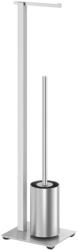 ZACK Suport hârtie igienică și perie WC CARVO 72 cm, mat, din oțel inoxidabil, Zack (ZACK40488)