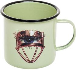 Seletti Cană TOILETPAPER EYE 10 cm, verde, email, Seletti (SLT16854)