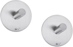 Zack Cârlig pentru prosoape 4, 5 cm, set de 2, mat, oțel inoxidabil, Zack (ZACK40306) Agatator cuier