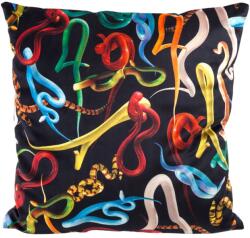 Seletti Pernă TOILETPAPER SNAKES 50 x 50 cm, negru, Seletti (SLT02300)