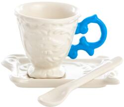 Seletti Ceașcă de cafea cu farfurie și lingura I-WARES, albastru deschis, Seletti (SLT09859AZZ)