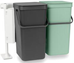 Brabantia Coș de gunoi încorporat SORT & GO 2 x 16 l, gri/verde, Brabantia (BRAB214462) Cos de gunoi