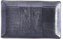 Made in Japan Farfurie pentru sushi și sashimi LINES, 21 x 13 cm, neagră, MIJ (MIJC7856)