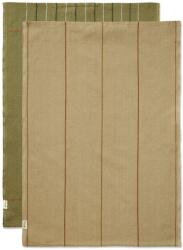 ferm LIVING Prosop de ceai ITO 50 x 70 cm, set de 2 buc, verde / bej, bumbac, ferm LIVING (FERM1104270141)