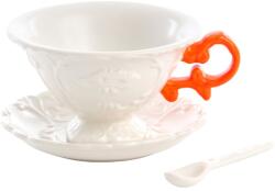 Seletti Ceașcă pentru ceai cu farfurie și lingura I-WARES, portocaliu, Seletti (SLT09858ARA)
