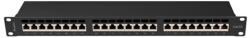 Lanberg Patch panel 24 port 1U 19" CAT. 6a FTP, fekete (PPSA-1024-B) - bbmarket