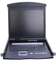 PROCONNECT KVM Konzol LCD 19", VGA, Dual Rail (PC-V1901D) - bbmarket