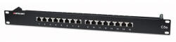 MANHATTAN Patch panel - CAT5e FTP árnyékolt patch panel, 16 portos, 1U, Fekete (513470) - bbmarket