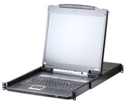 ATEN KVM Konzol LCD 19" + Switch IP, 8 port - CL5708IN (CL5708IN-ATA-AG)