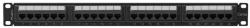 Lanberg Patch panel 24 port 1U 19" CAT. 6a UTP, fekete (PPUA-1024-B) - bbmarket