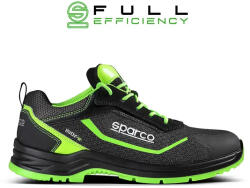 Sparco Sparco Indy-e Forester S3S ESD Öko munkavédelmi cipő Fekete/Zöld - 43 (0754043NRVF)