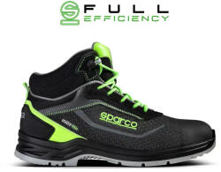 Sparco Sparco Indy-He Ranger S3S ESD Munkavédelmi bakancs Fekete/Zöld - 40 (0754240NRVF)