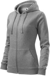 MALFINI 411 Malfini Trendy Zipper női pulóver sötétszürke melírozott - S (4111213)