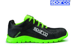 Sparco Sparco Practice Keke S1P munkavédelmi cipő Fekete-Fluozöld - 45 (7517NRVF45)